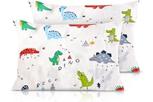 Vegena Kinder Kissenbezug 40x60 cm - 2 Stück Baumwolle Kopfkissenbezug mit Umschlagverschluss, Baby Kleinkind Kissen Kissenbezüge für Kinderwagen,Baby-Kissenbezug für Jungen Mädchen Bettwäsche