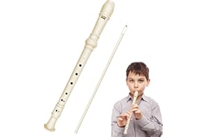 Lectorias 8 Buchi Flauto Dolce Professionales, Flautos Bambini Staccabile, Flauto Soprano Diteggiatura Tedesca, Flute Principianti, Flauti Bianchis, Plasticas in Resina abs Ecologica, Bastone Pulizia.
