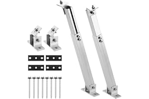 PARTSEE Support pour panneau solaire réglable de 0 à 60 °,Fixation sur toit plat,Support d'inclinaison pour panneau solaire, camping-car, toit