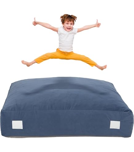 Foamma Crash Pad - 48'' X 72'' 4 Ft X 6 Ft - Sensory Crash Pad With Foam Blocks For Autistic Kids Soft Fabric Washable Cover Ideal For