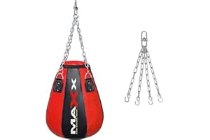 MAXX PRO BOXING GEAR MAXX BLACK RED MAIZE BAG Heavy Kick Punching Bags Chain Kick Boxing Punch bag MMA Gloves