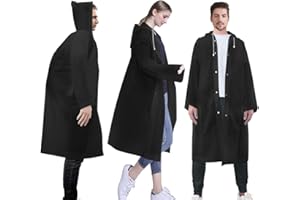LAMA 3 pièces Poncho de pluie, imperméable Réutilisable, vêtements de pluie unisexe, cape de pluie veste de pluie, imperméable avec capuche pour la randonnée/le camping/les voyages/les concerts