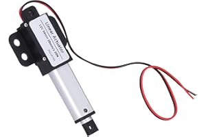 QIILU Linear Actuator, Motion Actuators DC 12V 30mm Stroke Low Noise Short Circuit Protection T Type Screw Mini Electric Linear Motion Actuator15mm S 50N 12 Volt (Stroke)