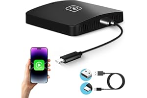 Hodozzy Wireless Carplay Adapter, Plug & Play Apple CarPlay Wireless Adapter Dongle for iPhone 5.8GHz WiFi Bluetooth Converts Wired to Wireless Auto Connect to Factory Wired CarPlay Cars Easy Use