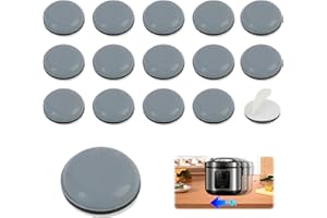 ECEOTHSY Set di 16 Feltrini Adesivi per Elettrodomestici da Cucina – Ideali per Fritture ad Aria, Macchine per Pane, Macchine da Caffè, Mixer e Frullatori ， Colore Blu Grigiastro，scivolo per sedia