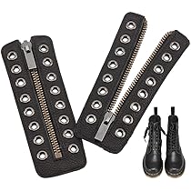 PandaHall Leather Lace-in Boot Zipper Inserts, 6.1 x 2.1 Inch 8