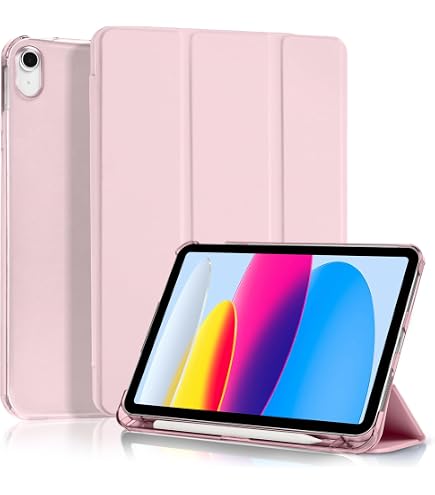 TiMOVO Cover per iPad (A16) 11a Generazione 11 Pollici 2025, iPad 10a Generazione 10,9 Pollici 2022 con Supporto per Penne, Custodia Protettiva con Supporto Folio, Visione Multi-Angolo, Viola