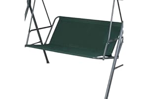 TOKENHIGH Replacement Swing Seat Cover, Removable And Interchangeable Swing Cushion for Swing Chair, Waterproof 900D Oxford Fabric Swing Cover,For Outdoor 2 And 3 Seater (BLACK 148 * 50 * 50cm)