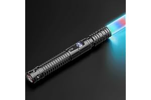 Lischwert Spada Laser, Pixel Lightsaber RGB 26 Colori modificabili con 11 modalità Sound Force Flash Swing FX, Spada Laser di qualità Premium con Impugnatura in Lega di Alluminio