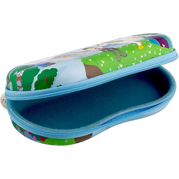 Holibanna Custodia Occhiali Per Bambini A Forma Di Auto - Rigida In EVA Con Cerniera, Blu - 6