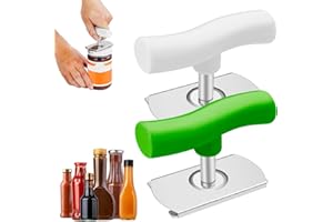 Dunkwckore 2PCS Abridor De Tarros, Effortless Arthritis Jar Opener, Multifunción Abrelatas Ajustable Inoxidable, Abrelatas para Personas Mayores Ahorrar Trabajo Herramientas Cocina (Verde + Blanco)