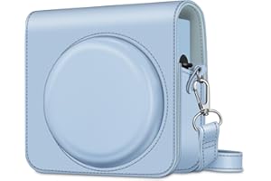 Fintie Etui na aparat fotograficzny Fujifilm Instax Square SQ1 / Instax Square SQ40 - Premium pokrowiec ochronny podróżny torba na aparat etui ze zdejmowanym paskiem, niebieski