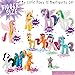 Produktbild Kids Corner Productions® - Meine kleine Pony Party Tasche Set von 12 Mini Figuren, niedliche Figuren von Pinky Pie, Rainbow Dash, Seltenheit mit Spike und vieles mehr Magic Figures