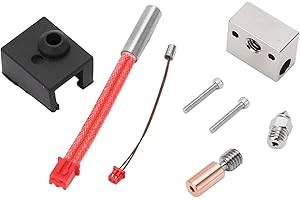 YCTZE Zestaw Bloku Grzewczego Ender 3 S1 Pro Termistor Tioy Drukarka 3D Hotend Kitetal Blok Grzewczy Rura Gardłowa Dysza Grzewcza Części Wytłaczarki do Ender 3 S1 24V 40W 300 ℃ Dysza