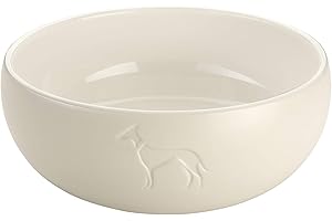 HUNTER Keramik-Napf LUND, Farbe: weiß, Keramiknapf mit Silikonrand, sicherer Stand, edles Design, pflegeleicht & spülmaschinenfest, Größe: 900 ml