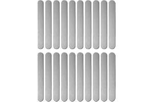 JINGYASH Magnetic Strips with Adhesive Backing, 20 Pieces Metal Adhesive Strips for Magnetic Under Cabinet Light, Steel Sticky Magnet Strip for Fridge Cabinet Whiteboard Garage Workshop Office Retail Display