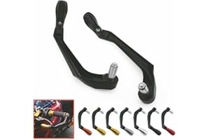 HEINMO Universal 100% Aluminio Palanca de Embrague de Freno Manillar Protector de Mano para 22 mm Motocicleta Racing Dirt Bike Manillar para Z1000 R25 R3 ER-6N Monster 1200 (Black)