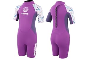 Gogokids Traje de Neopreno de 2.5 mm, Traje de Buceo Térmico para Niños y Niñas, Una Pieza Trajes Húmedos Cortos Completos, para Deportes Acuáticos, Surf, Natación, Buceo y Esnórquel