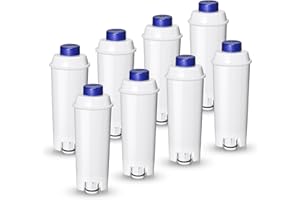 Mutital Filtro da caffè di ricambio per DeLonghi DLSC002, SER3017 e 5513292811 - Incluse Le Versioni di ECAM, Esam, Serie ETAM Cura e Protezione per le Macchine da Caffè (8 pezzi)