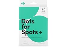Dots for Spots Acne Patches - Pack of 60 Translucent Hydrocolloid Pimple Patch Spot Treatment Stickers for Face and Body - Fa