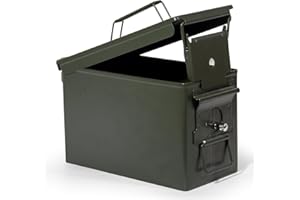 GREELUE Munitionskiste, US Ammo Box, Patronenbox, Aufbewahrungsbox für Lithiumbatterien, Munition (Abschließbar-28cm)
