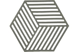 Zone Denmark - Dessous De Plat Hexagon en Silicone - Design Géométrique Moderne - Résistant À 250°C - Lave-Vaisselle - Dimensions 16 x 14 x 0,9 cm - Taupe