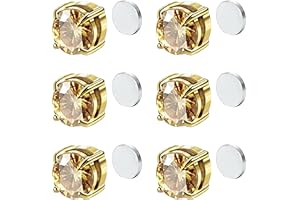 Magnetiska öronklämmor, zirkonia, 3 par, ingen borrning, akupressur | 3 par magnetiska klämmor, zirkonia, ingen borrning, öronakupressur, smycken, unisex, tillbehör, elegant, komfort