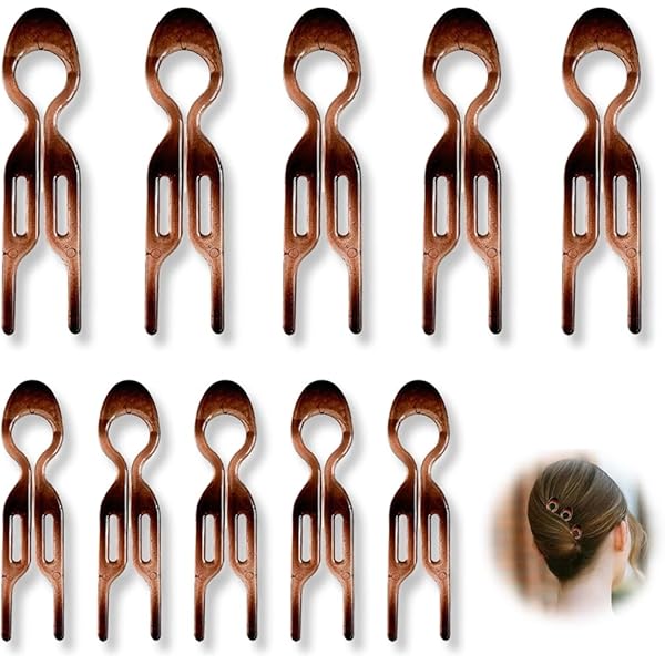 JEYORZY 10 Stück Haarschmuck Set - U-förmige Kämme Mehrfarbig