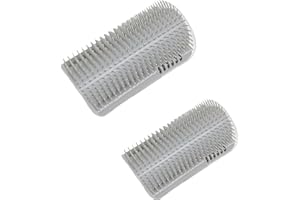 NINFEIQI 2 Pack Cat Self Groomer, Softer Cat Corner Scratcher with Catnip, Wall Corner Groomers, Massage Comb Face Scratcher for Kittens with Long and Short Hair Pet Cats
