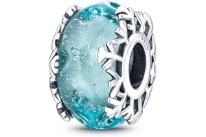 Feitery Christmas Charms et Perles pour Femme Charm Compatible avec les Bracelets et Colliers Pandora