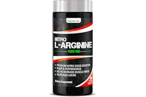 Laperva Nitro L-Arginine 1500mg Capsules - Nitric Oxide Booster - for Pump & Performance, Increase Muscle Mass & Libido - Vegan - Gluten, Lactose & Soy Free - (90 Vegan Capsules)