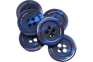 BOTIBOTON SL 50 bottoni in madreperla - 5 misure e 11 colori a scelta - Prodotti e spediti dalla Spagna (blu navy - 18 mm)