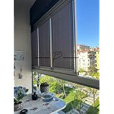 rendecioğlutekstil Plise Perde Cam Balkon Akordiyon Perde Sistemleri 11 Renk Se&ccedil;eneği 60 x 200 kahve