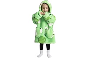 NUANHOM Wearable Blanket Hoodie for Kids Toddlers Super Warm Cozy Oversized Hooded Blanket Sweatshirt with Pocket for Little Girls Boys