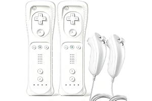SONVIEE Fjärrkontroll för Wii och Nunchuck – utan Motion Plus | Ersättningsfjärrkontroll Spelkontroll för Wii, med Silikonsky