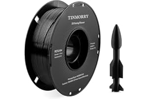 PETG Filament 1.75mm, TINMORRY 3D Printer Filament PETG-eco Tangle-Free 3D Printing Materials Black