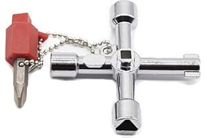 Miupoo Meter Box Key Gas Key Meter Key 4 Way Multi Functional Utilities Key for Electric Cupboard Cabinet Opening Key Radiator Opening Key