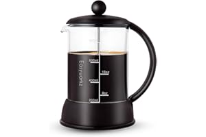 Easyworkz Eclipse Caffettiera francese con vetro borosilicato resistente al calore, 800 ml