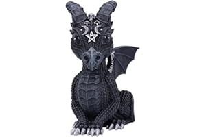 Nemesis Now Cult Cuties Lucifly 10.7cm, Resin, Black, Cult Cuties Dragon Figurine, Scarily Adorable Horned Dragon Figurine, Silver Detailing, Cast in the Finest Resin, Lovingly Hand-Painted