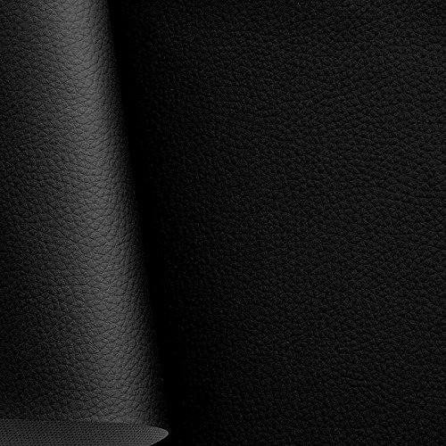TOLKO® Kunstleder Meterware Schwarz Polsterstoff – langlebiger PREMIUM Bezugsstoff, Möbelstoff - 2
