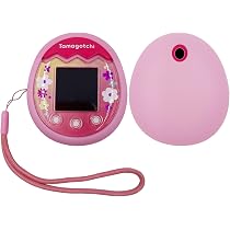 Xcivi Silikonhülle Mit Umhängeband Für Tamagotchi Pix – Passgenau, Stoßfest, Glitzernd (Rosa)