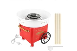 MAYMA Machine à Barbe à Papa électrique,Gourmet Gadgetry Machine,505W Électrique Candy Floss Maker,pour Maison, Fete Foraine Anniversaire Enfant,Cadeaux(Rouge)