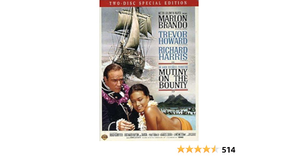 Mutiny On The Bounty Amazon De Marlon Brando Trevor Howard Richard Harris Hugh Griffith Richard Haydn Tarita Percy Herbert Duncan Lamont Gordon Jackson Chips Rafferty Noel Purcell Ashley Cowan Carol Reed Lewis Milestone