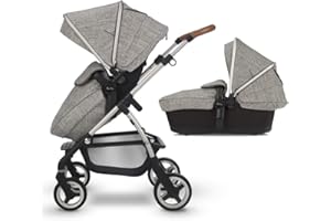 Silver Cross Wayfarer Complete 2-in-1 Pram System With Reclining Pushchair Seat and Newborn Baby Carrycot, Camden
