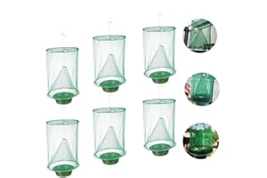 MYIA Sutify 6 Pack Piège à Mouches Garden Ranch Orchard Trap, Ranch Fly Trap Fly Trap Flay Catcher, Le piège le plus efficace jamais fabriqué avec des pots de fleurs attrape-fleurs 2021 New Fly Red