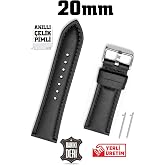 Black Genuine Leather Watch Cord Strap 18-20-22-24mm CHR1082