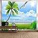 Produktbild Meer Coco Tapisserie Natur Landschaft Polyester 3D Drucken Wände Dekoration Wandteppiche , 200*150cm