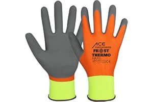 ACE Frost Thermo zimowe rękawice robocze – rękawice odporne na przeładowanie, ochrona przed zimnem na zewnątrz, podtrzymanie lodówka, odśnieżanie, zamrażarka - zamrażarka - EN 388/420/511 - XL