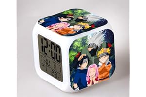 ZZTX FASHION Enfant Chambre Réveil, Chevet Réveil avec 7 Couleurs Veilleuse, Mini Music Réveil avec 8 Sons, Cadeau pour Les Filles Garçons,H