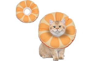 PLUSHCEWT Collar de cono de gato, collar de recuperación suave y ajustable para mascotas, lindo cuello de girasol, collar de recuperación de mascotas para gatos, gatitos, cachorros, gatos, perros, conejos,